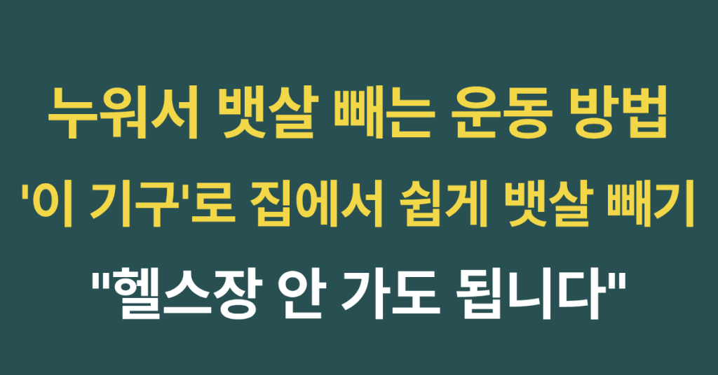 중년을 위한 안전한 누워서 뱃살 빼는 운동 자세 방법 및 효과적인 운동 기계 기구 고르는 법 1 173