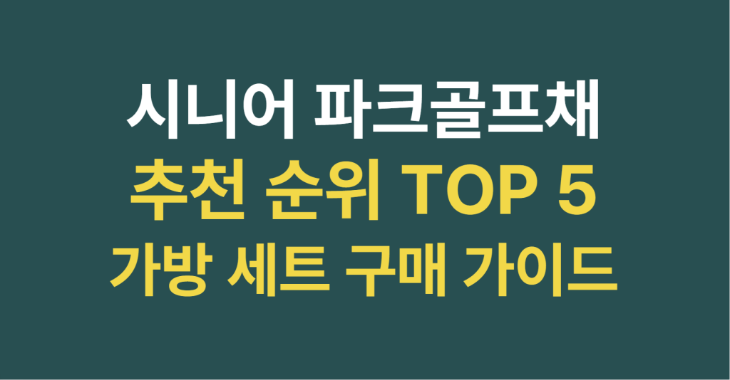 시니어 파크골프채 추천 순위 TOP 5 및 전용 가방 세트 구매 가이드 알아보기 1 image 18