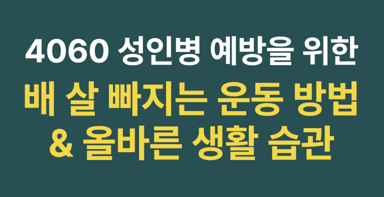4060 성인병 예방을 위한 허리둘레 감소 배 살 빠지는 운동 방법 및 올바른 생활 습관 알아보기 3 image 4